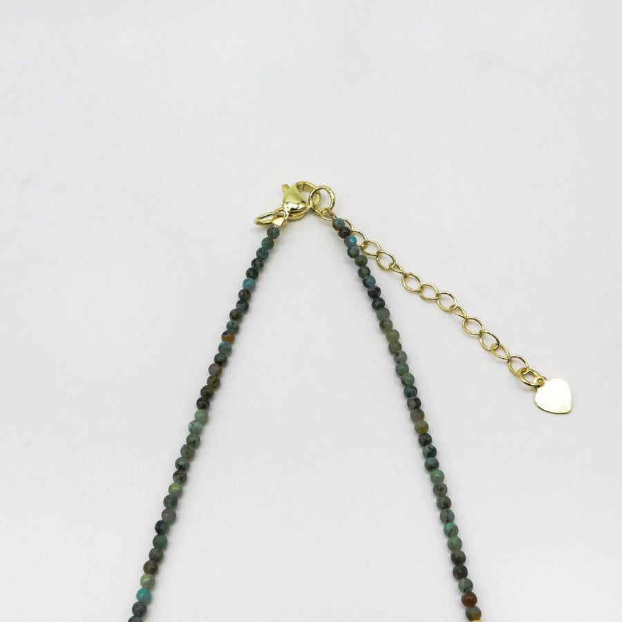Retro Style 2mm Turquoise Necklace