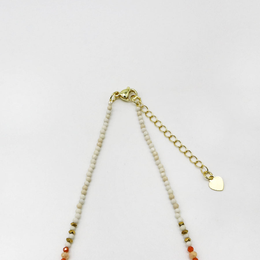 2 mm Faceted Wood Jasper Necklace Elegant Style