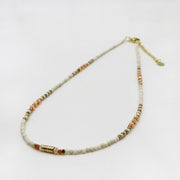 2 mm Faceted Wood Jasper Necklace Elegant Style