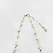 Luxurious Style 3-4mm Mop Pearl Hand Knitting Necklace