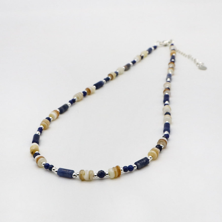 Bohemian Style 3x7mm Sodalite Necklace