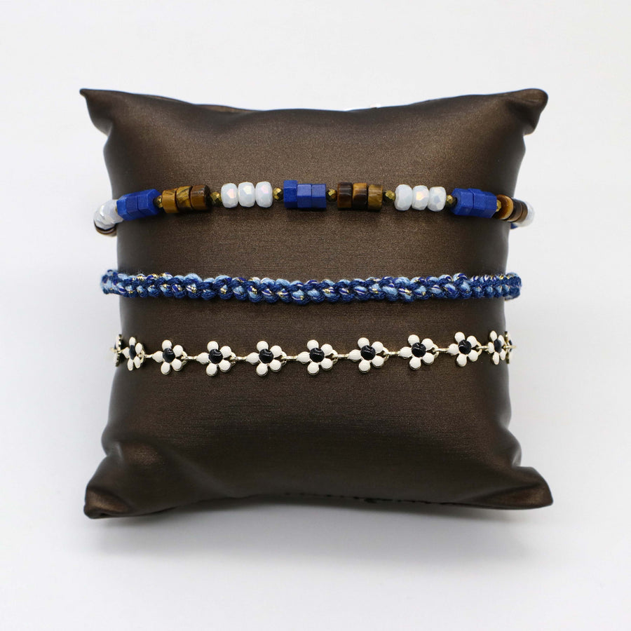 Office Lady Style Woven Tiger-eye Bracelets