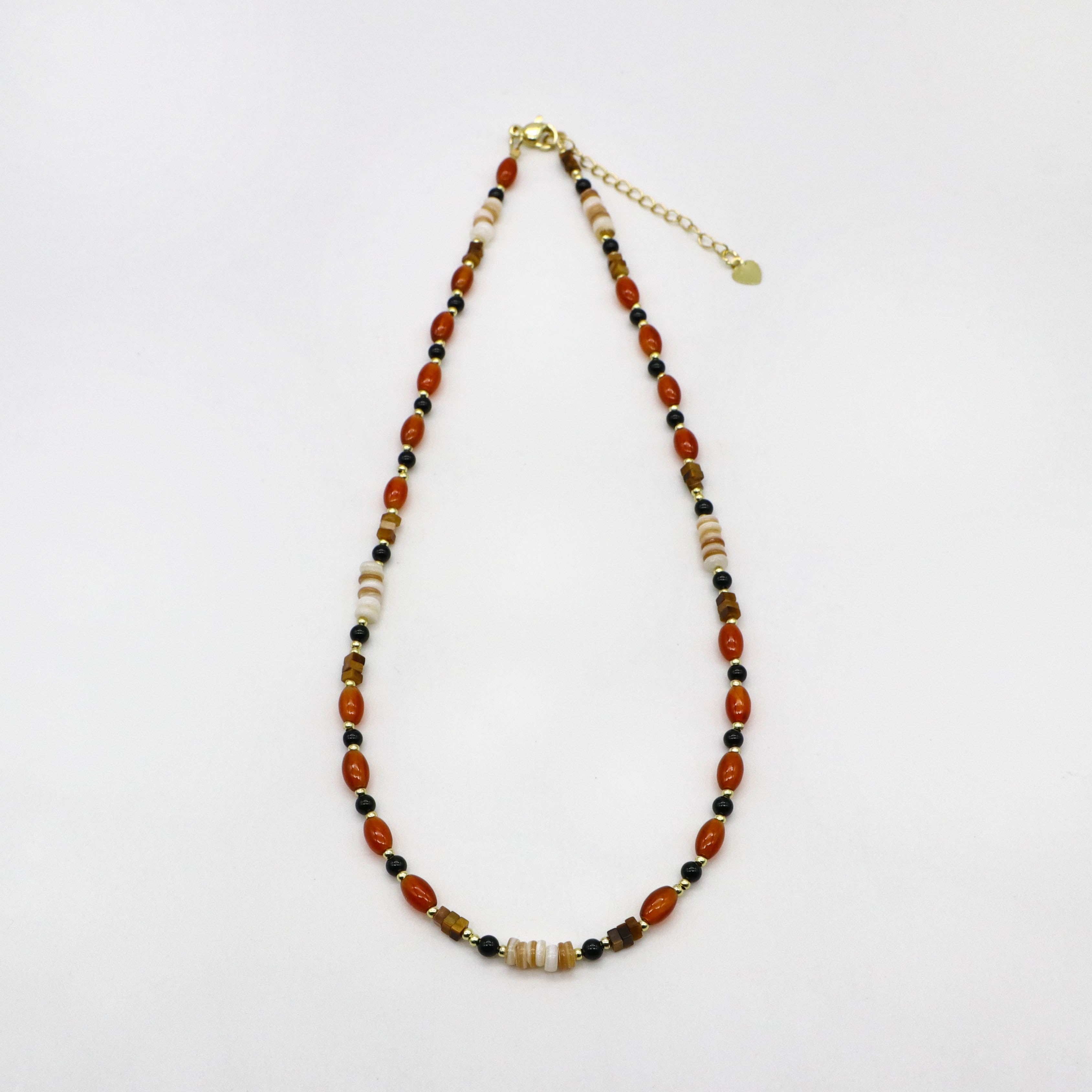 Elegant Style 4X6.5mm Red Olive Shape Agate Necklace