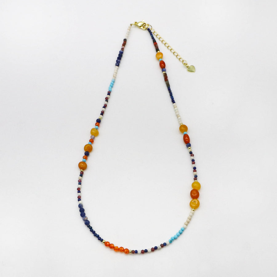 Dopamine Style Multiple Gemstones Necklace