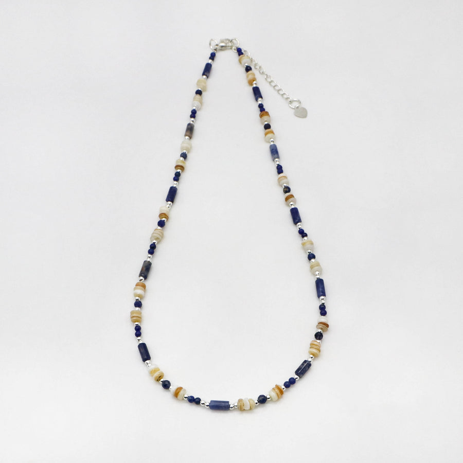 Bohemian Style 3x7mm Sodalite Necklace