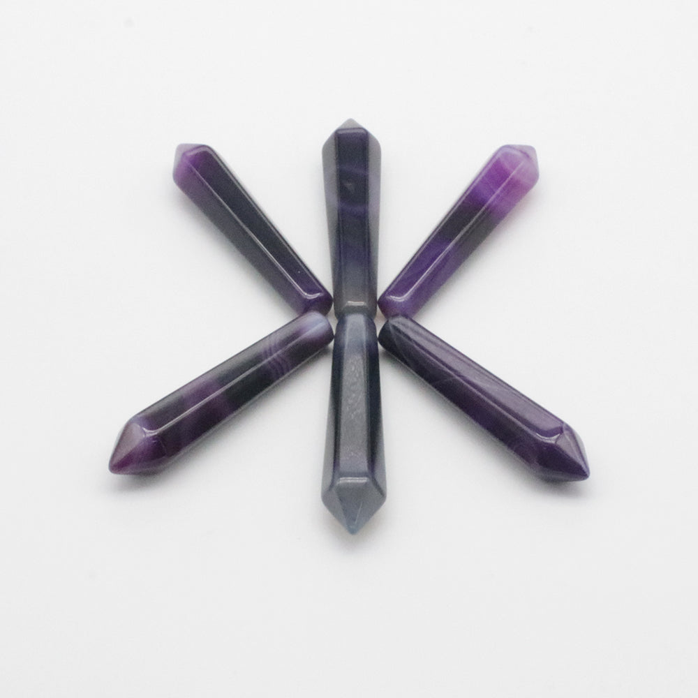 Natural Stone Hexagon Prism Loose Beads