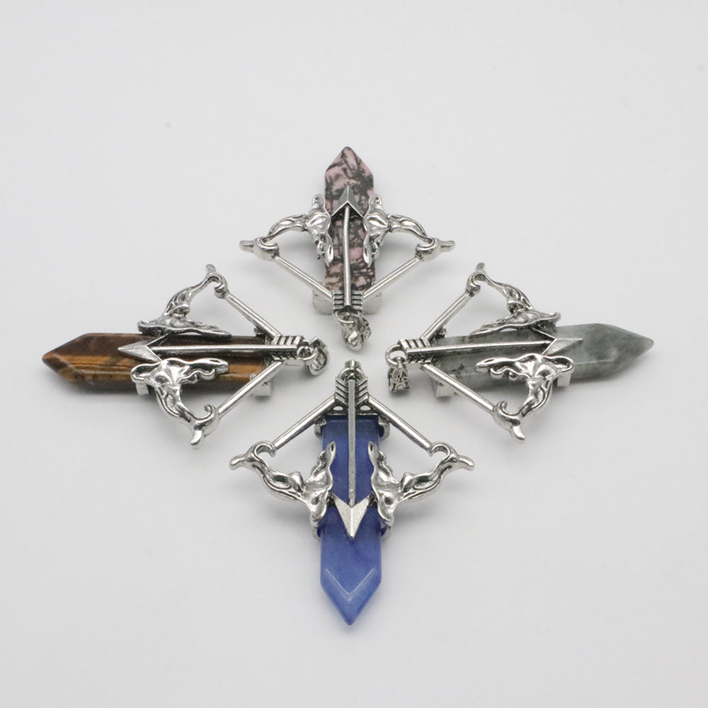 Natural Stone Cupid's Arrow Jewelry Pendant