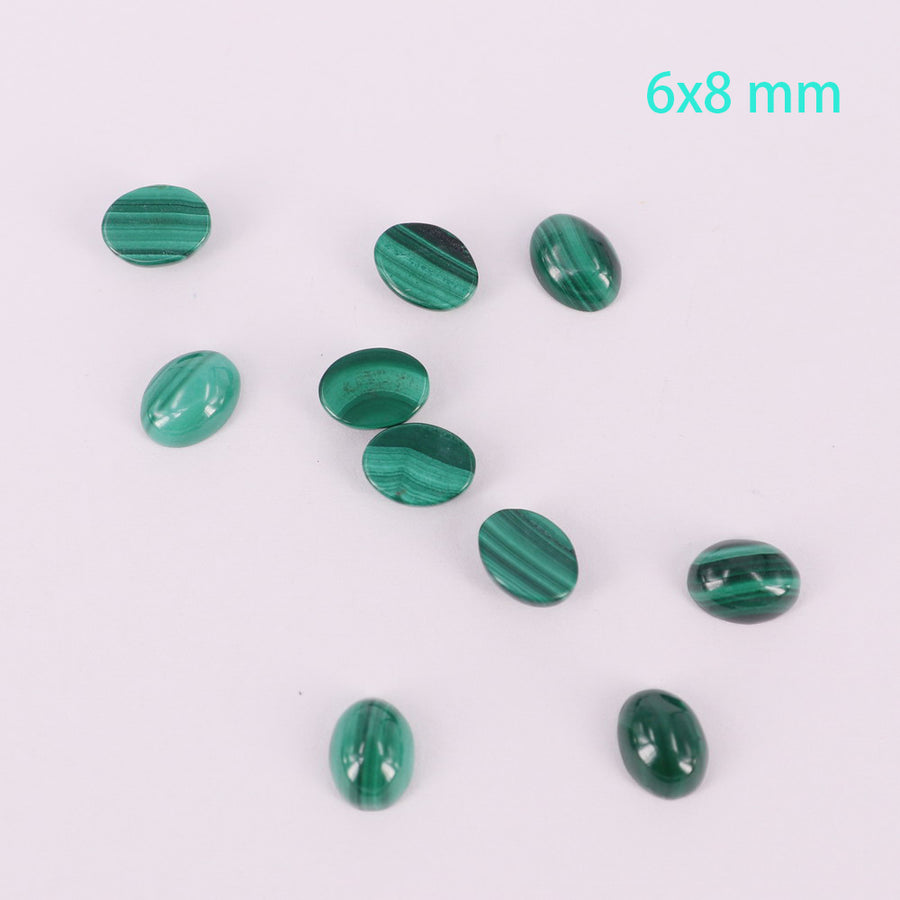 Tamanho completo de cabochão oval de malaquita natural preço para 10 unidades