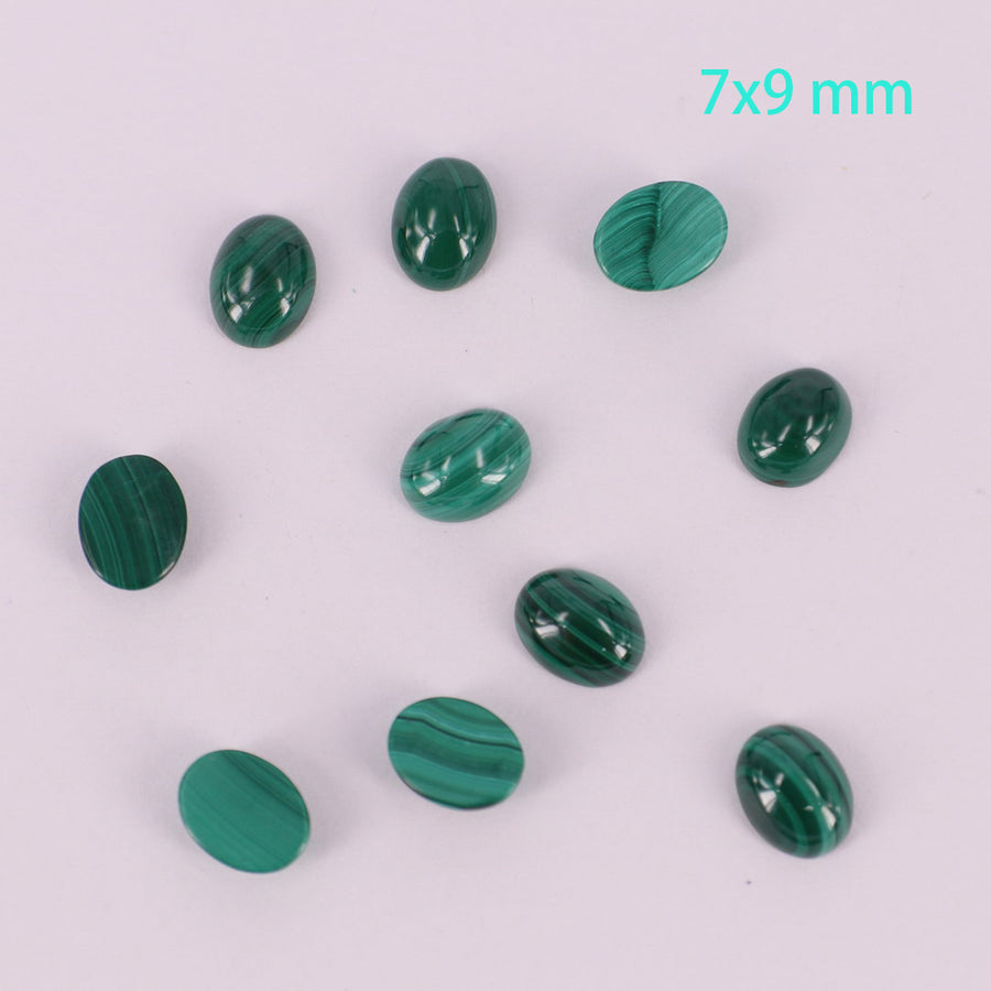 Tamanho completo de cabochão oval de malaquita natural preço para 10 unidades