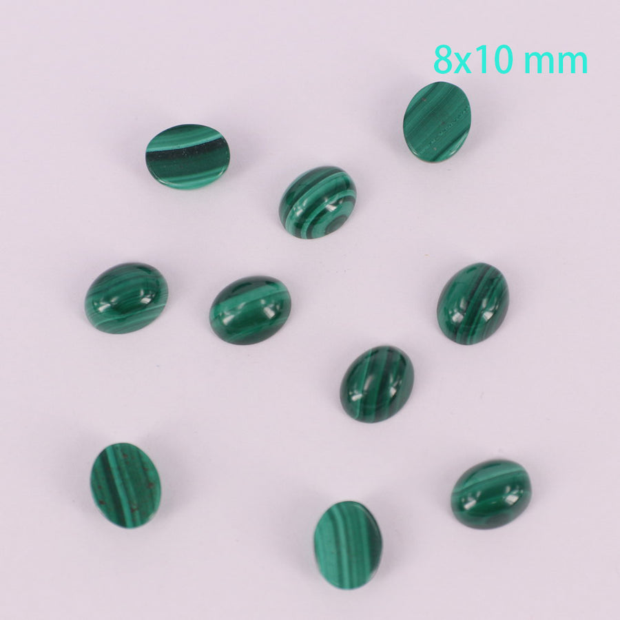 Tamanho completo de cabochão oval de malaquita natural preço para 10 unidades
