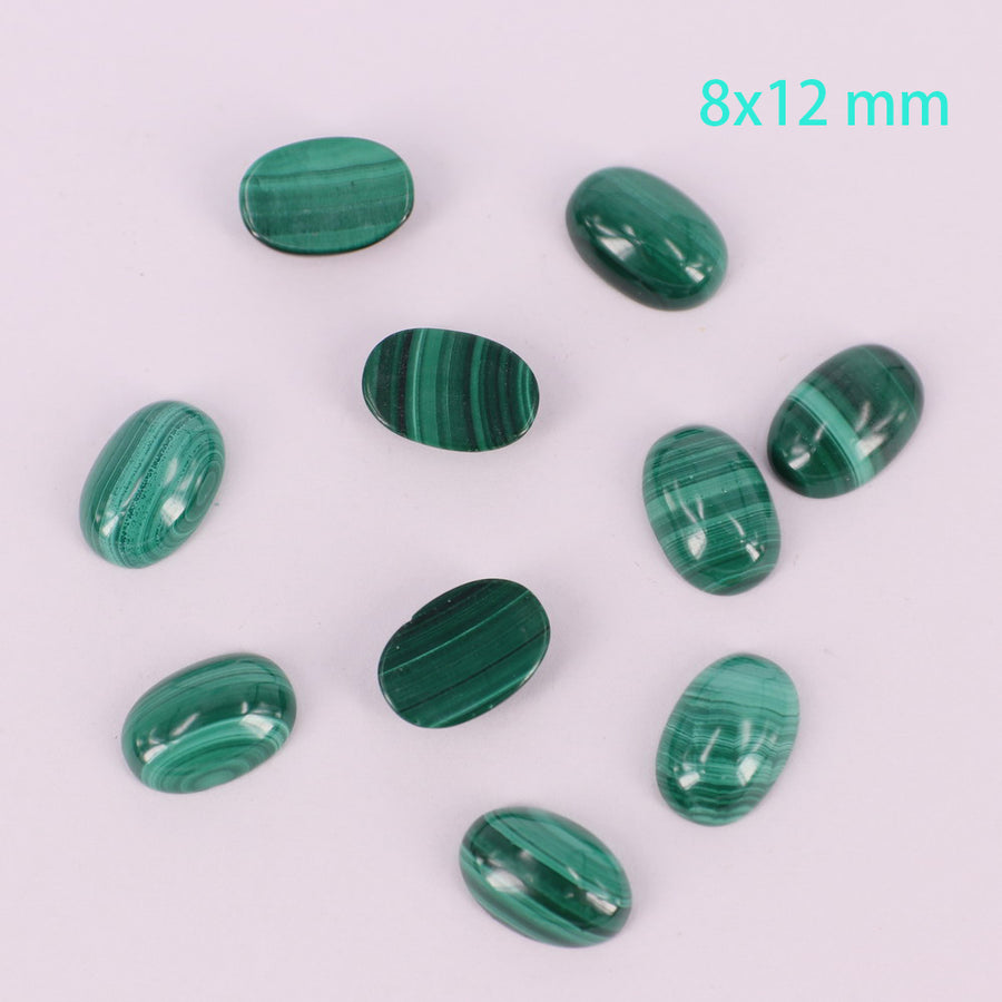 Tamanho completo de cabochão oval de malaquita natural preço para 10 unidades
