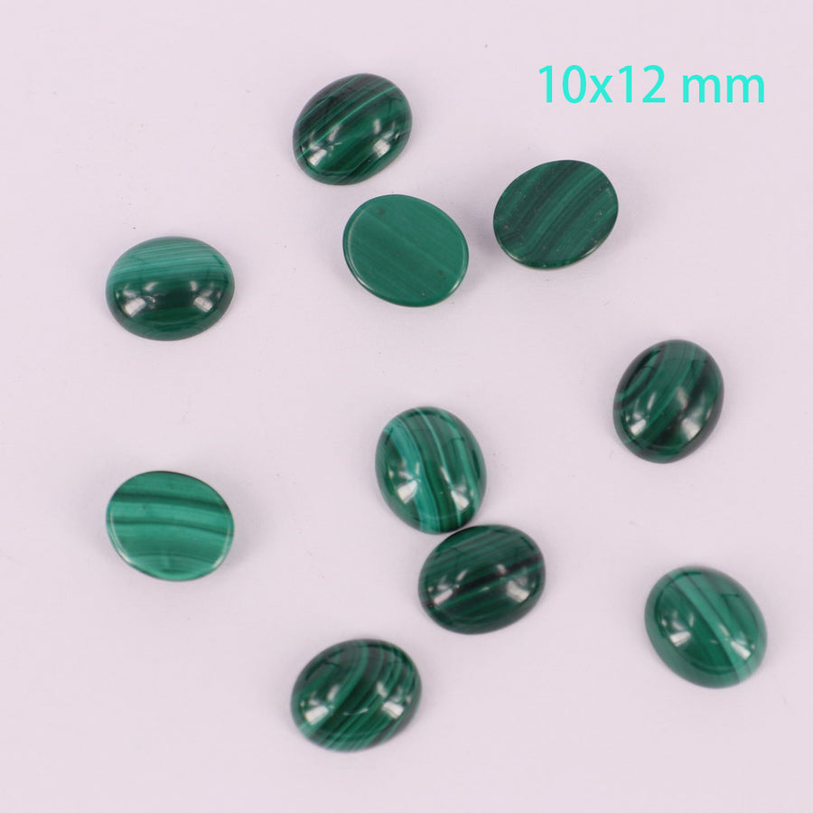 Tamanho completo de cabochão oval de malaquita natural preço para 10 unidades