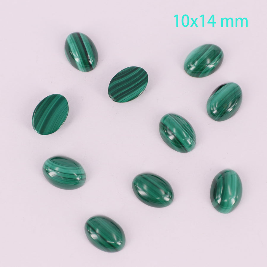 Tamanho completo de cabochão oval de malaquita natural preço para 10 unidades