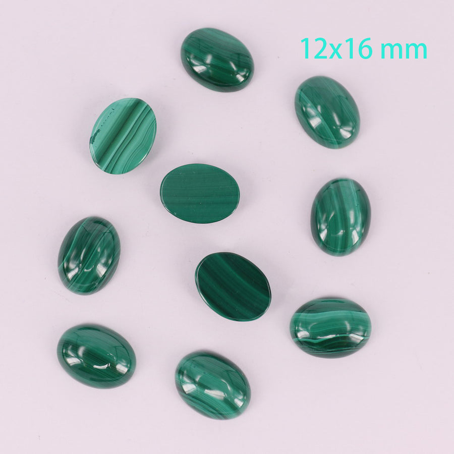 Tamanho completo de cabochão oval de malaquita natural preço para 10 unidades