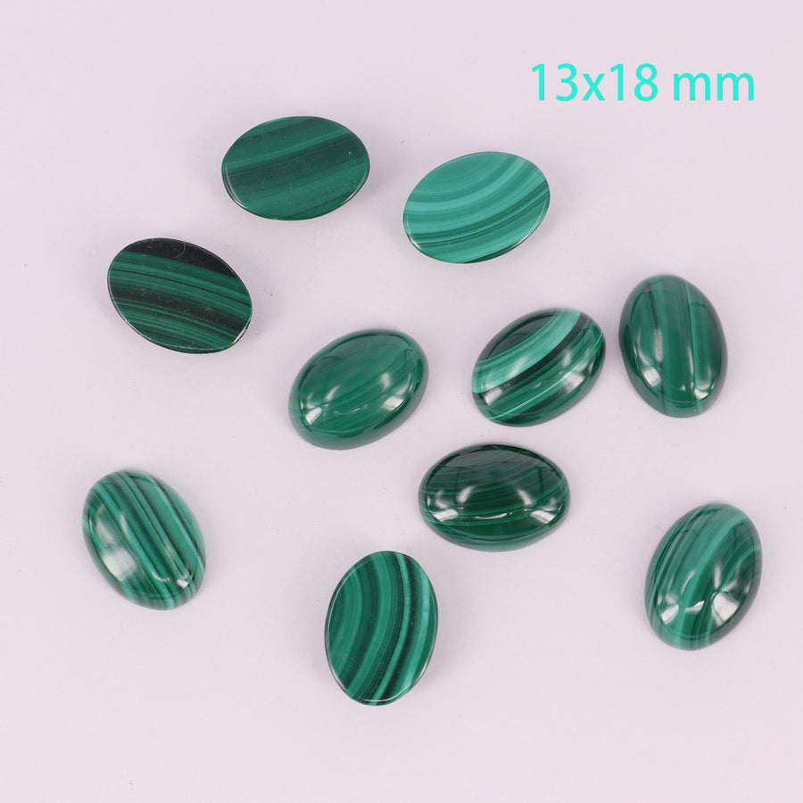 Tamanho completo de cabochão oval de malaquita natural preço para 10 unidades