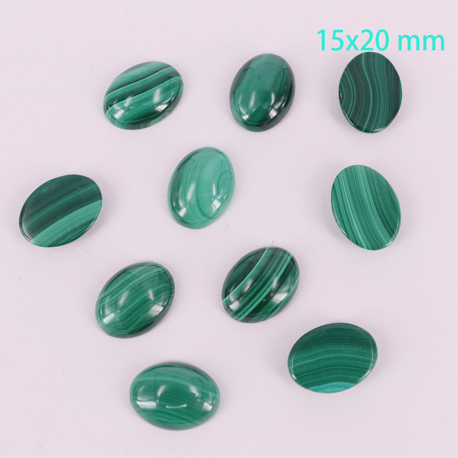 Tamanho completo de cabochão oval de malaquita natural preço para 10 unidades