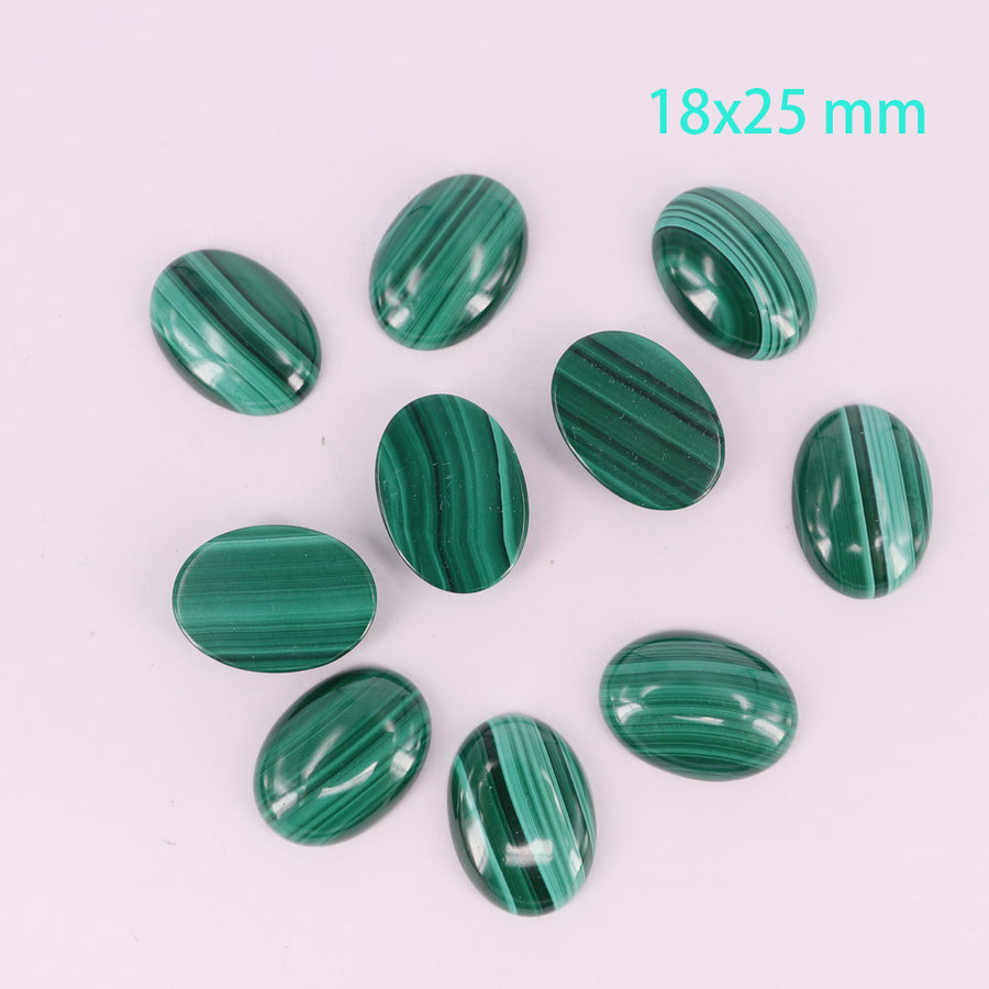 Tamanho completo de cabochão oval de malaquita natural preço para 10 unidades