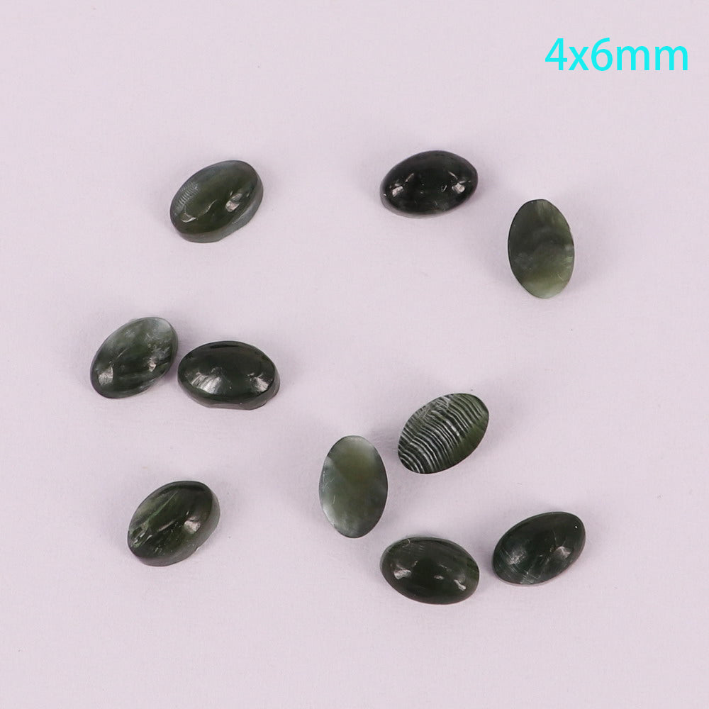 Preço de cabochão oval de serafinita natural em tamanho real para 10 unidades