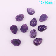 Tamanho completo de preço de cacochon em forma de gota de charoite natural para 10 peças