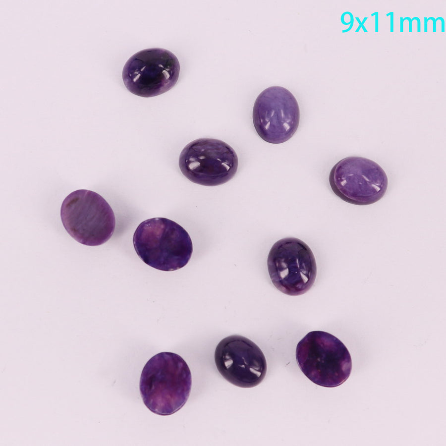 Tamanho completo de cabochão oval charoite natural preço para 10 peças