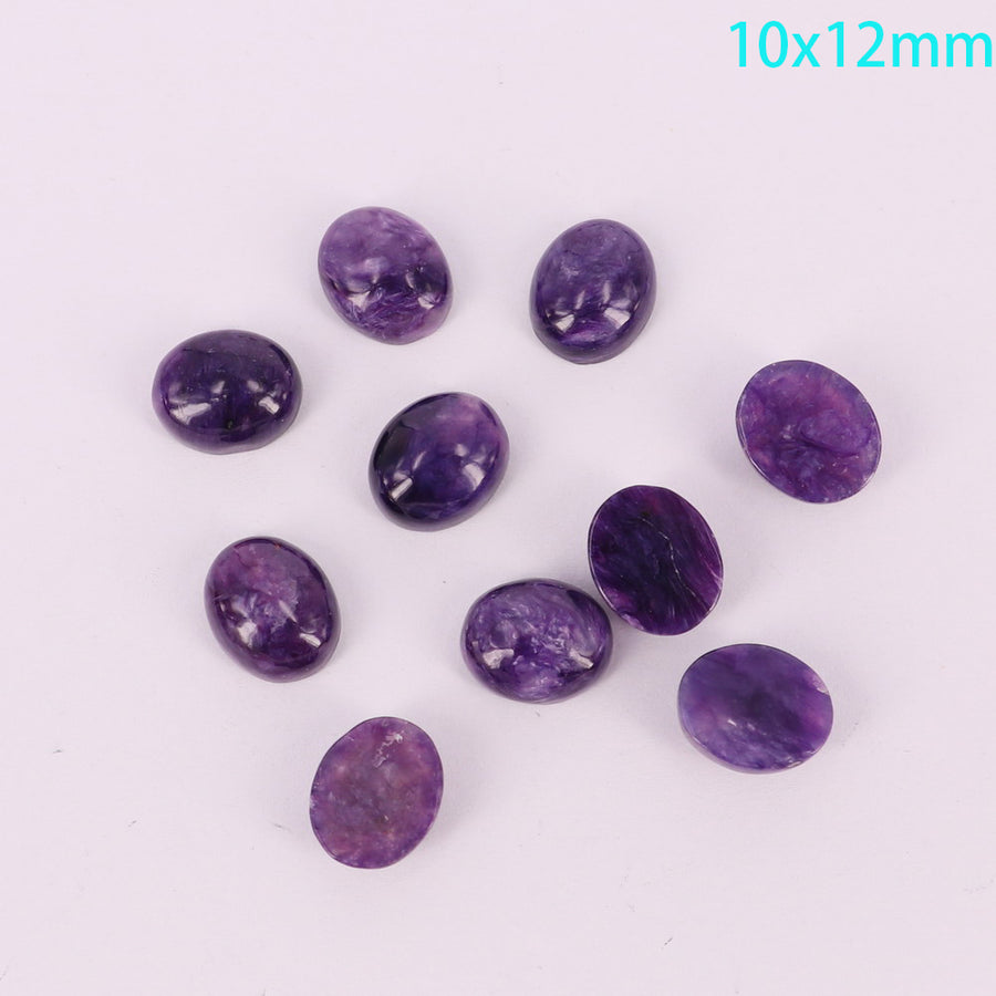 Tamanho completo de cabochão oval charoite natural preço para 10 peças