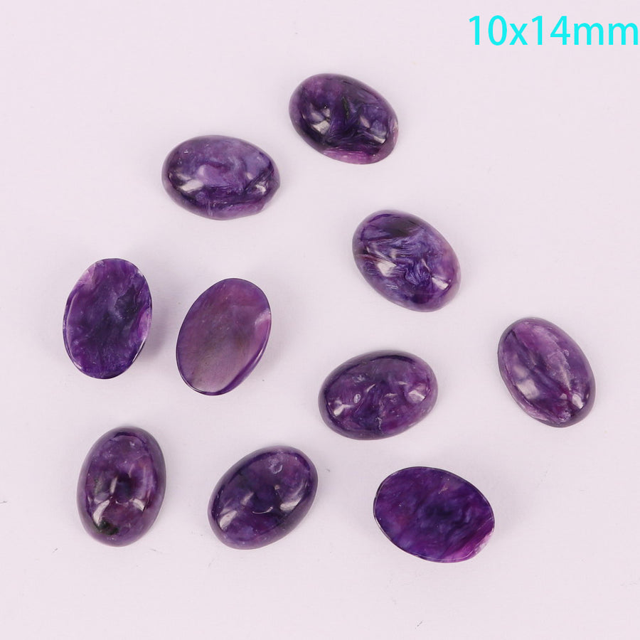Tamanho completo de cabochão oval charoite natural preço para 10 peças