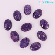 Tamanho completo de cabochão oval charoite natural preço para 10 peças