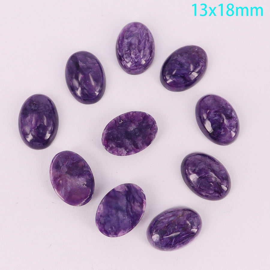 Tamanho completo de cabochão oval charoite natural preço para 10 peças