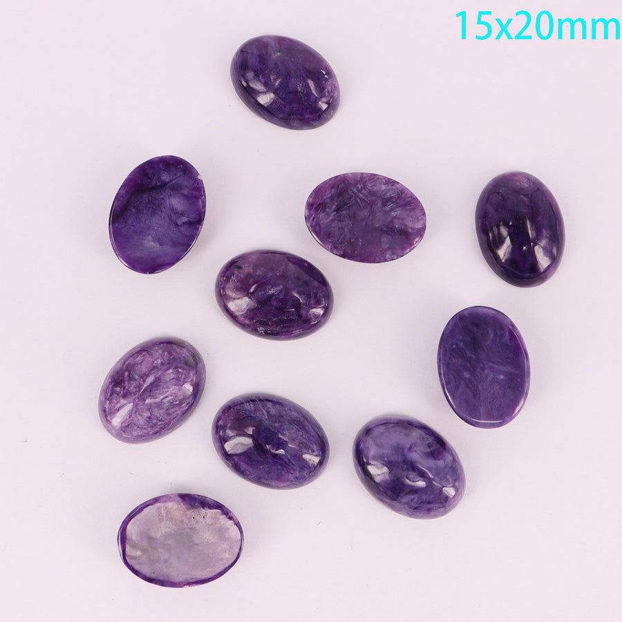 Tamanho completo de cabochão oval charoite natural preço para 10 peças