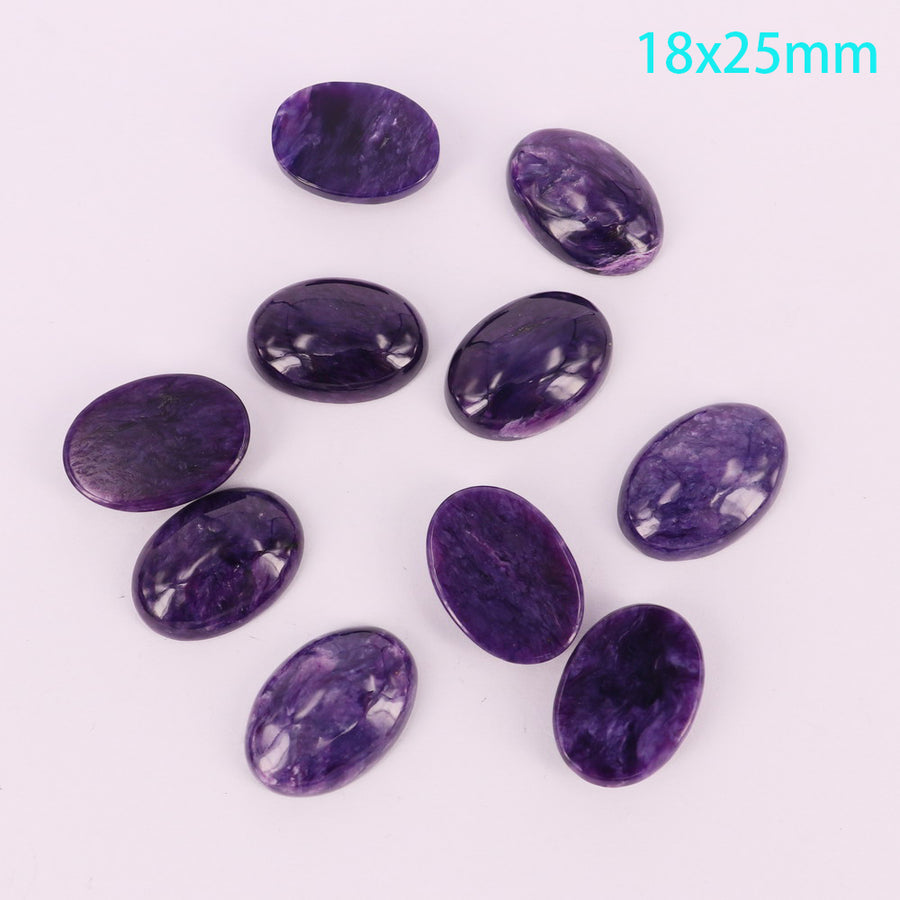 Tamanho completo de cabochão oval charoite natural preço para 10 peças