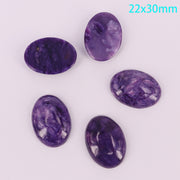 Tamanho completo de cabochão oval charoite natural preço para 10 peças