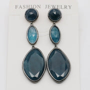 Classic Jade Pendant Earring With Brass Wrap The Edge