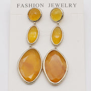 Classic Jade Pendant Earring With Brass Wrap The Edge