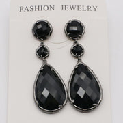 Classice Cat Eye Pendant Earring With Brass Wrapped Edge