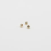 3-4-5-6-8 MM Brass Pumpkin Beads With Gold Plated For Jewlelry Design