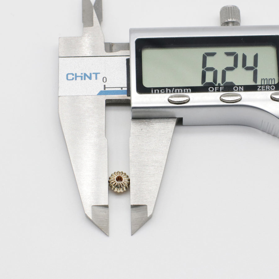 3-4-5-6-8 MM Brass Pumpkin Beads With Gold Plated For Jewlelry Design