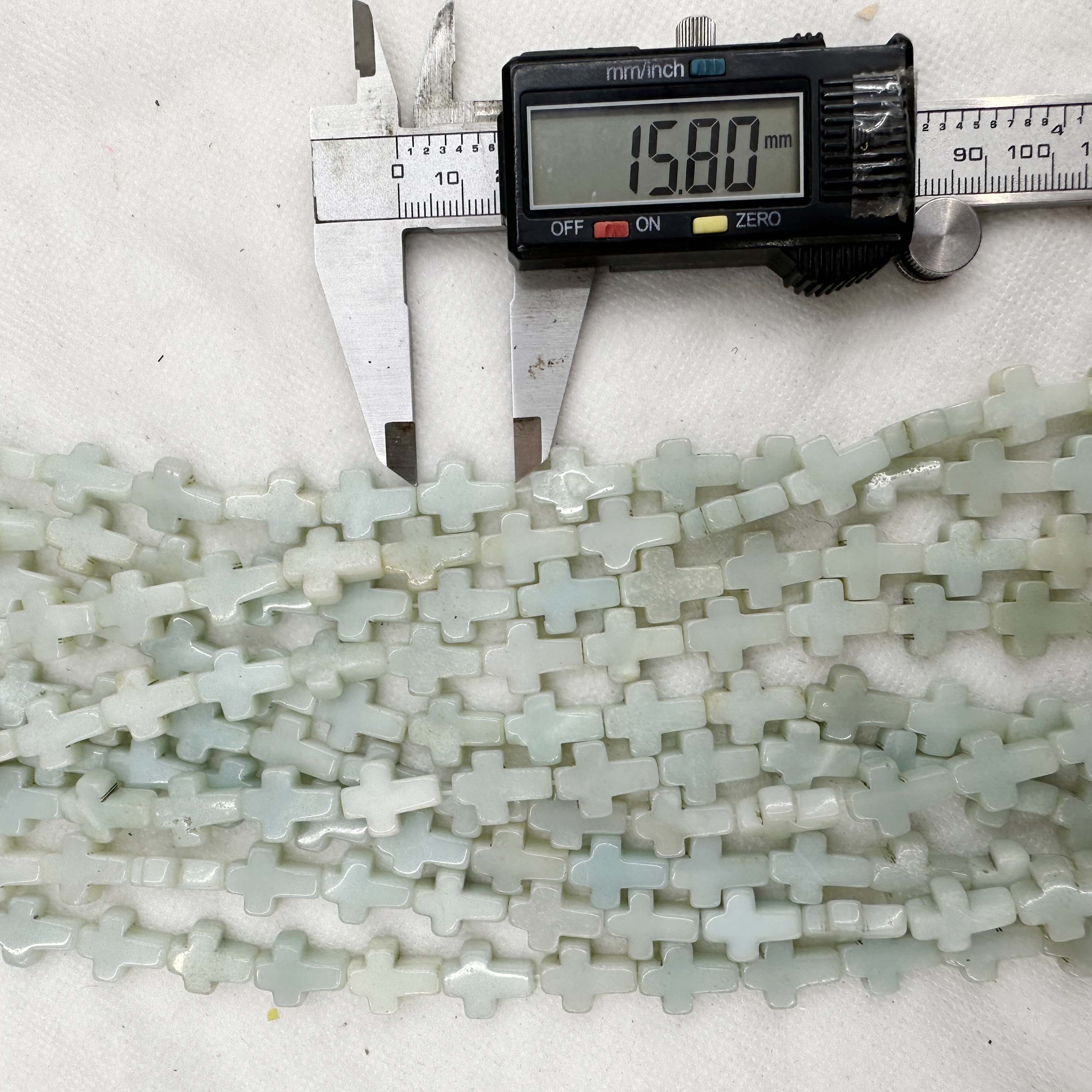 Amazonite Yellow Tiger Eye Onyx White Agate Cross Strand