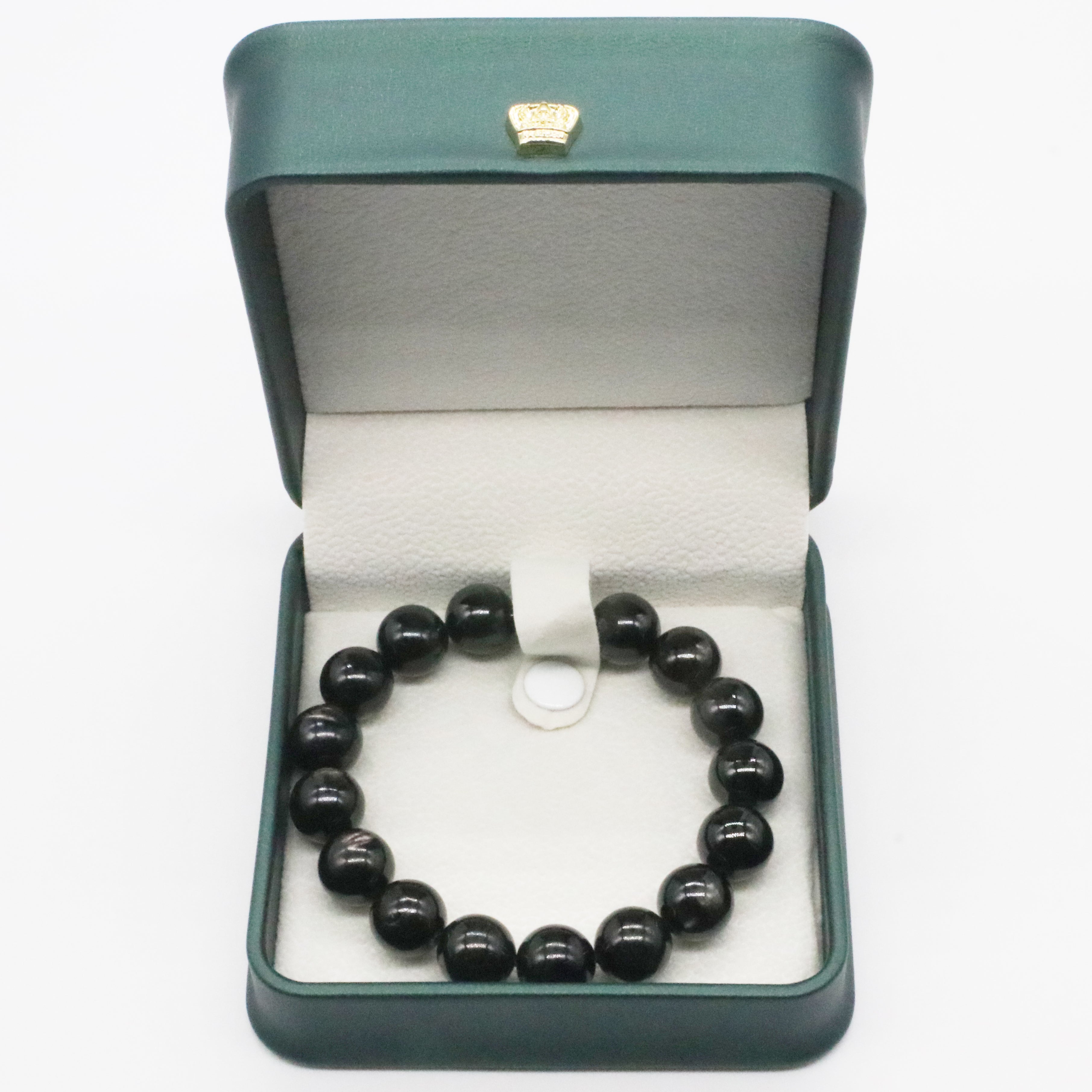 12 mm Natur-Hypersthen-Armband