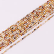 4 MM Round Natural Stone Beads Faceted For Jewelry Design Material Earring Necklace Bracelet Choker Spring Summer Style Price For 5 Strands