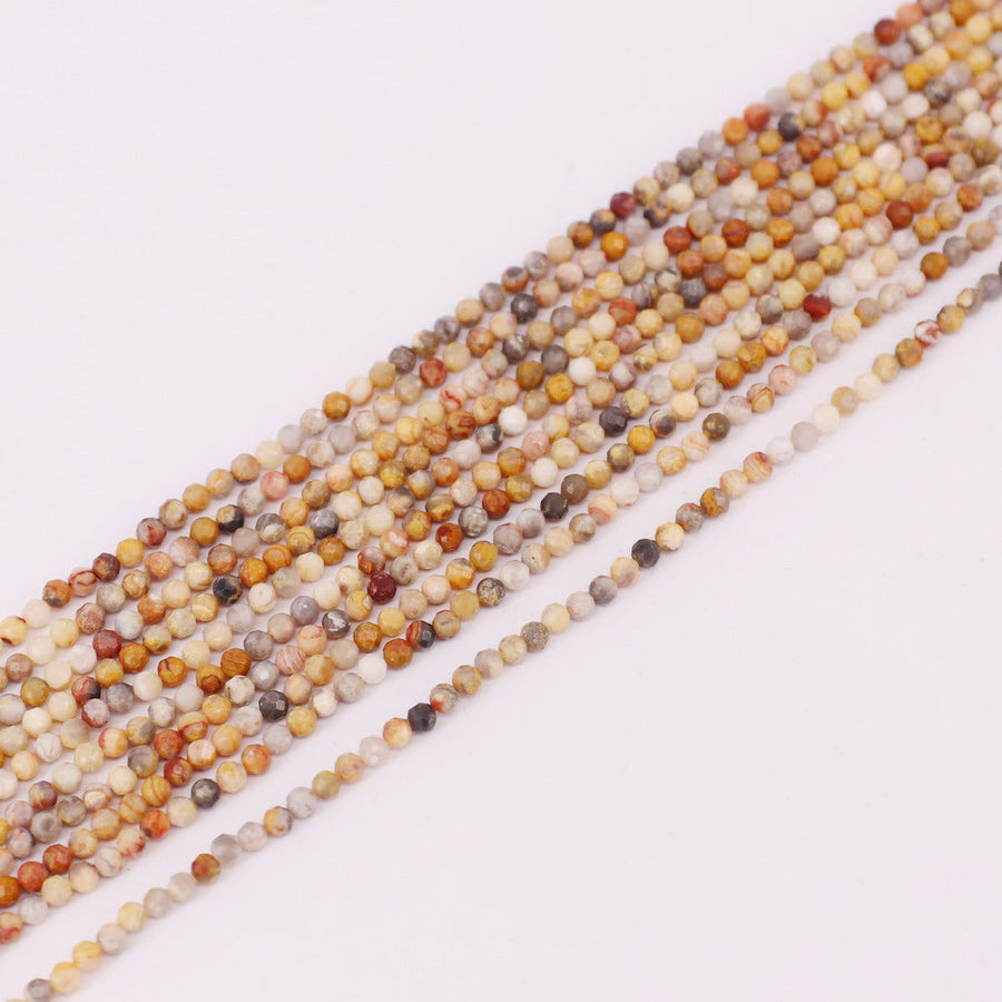 4 MM Round Natural Stone Beads Faceted For Jewelry Design Material Earring Necklace Bracelet Choker Spring Summer Style Price For 5 Strands