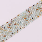 4 MM Round Natural Stone Beads Faceted For Jewelry Design Material Earring Necklace Bracelet Choker Spring Summer Style Price For 5 Strands