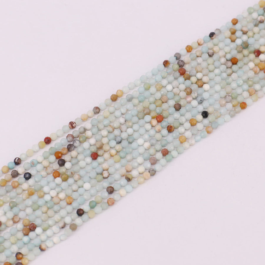 4 MM Round Natural Stone Beads Faceted For Jewelry Design Material Earring Necklace Bracelet Choker Spring Summer Style Price For 5 Strands