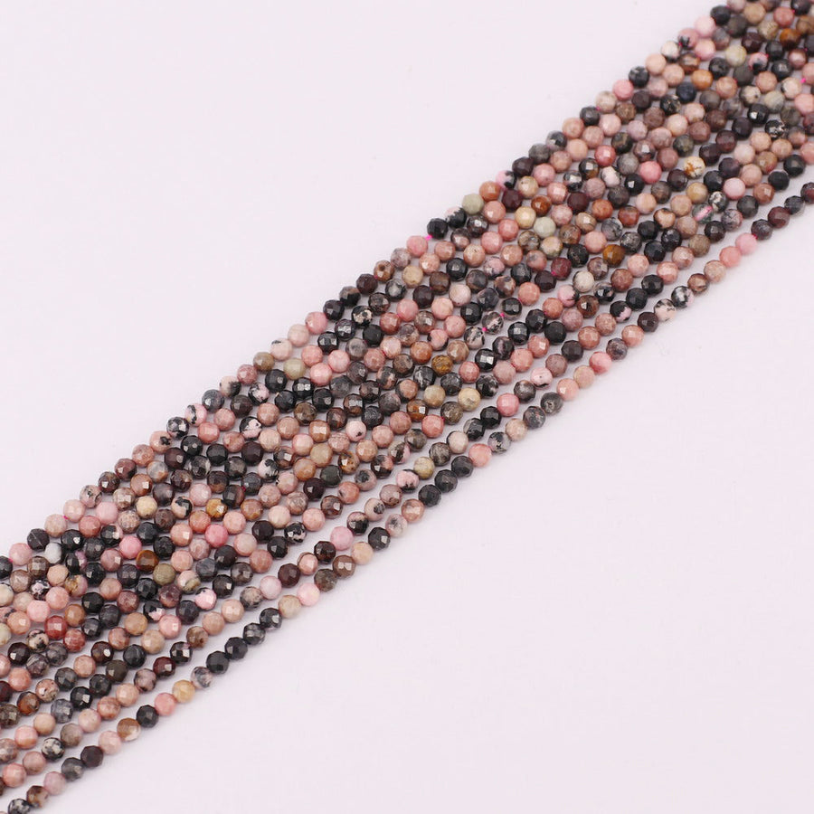 4 MM Round Natural Stone Beads Faceted For Jewelry Design Material Earring Necklace Bracelet Choker Spring Summer Style Price For 5 Strands