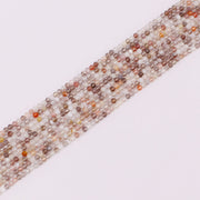 4 MM Round Natural Stone Beads Faceted For Jewelry Design Material Earring Necklace Bracelet Choker Spring Summer Style Price For 5 Strands