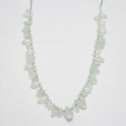 Green Quartz Amethyst Raw Strand Necklace
