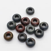 8x14 MM Roundel Stone Beads Big Hole in 6 MM Price For 10 PCS