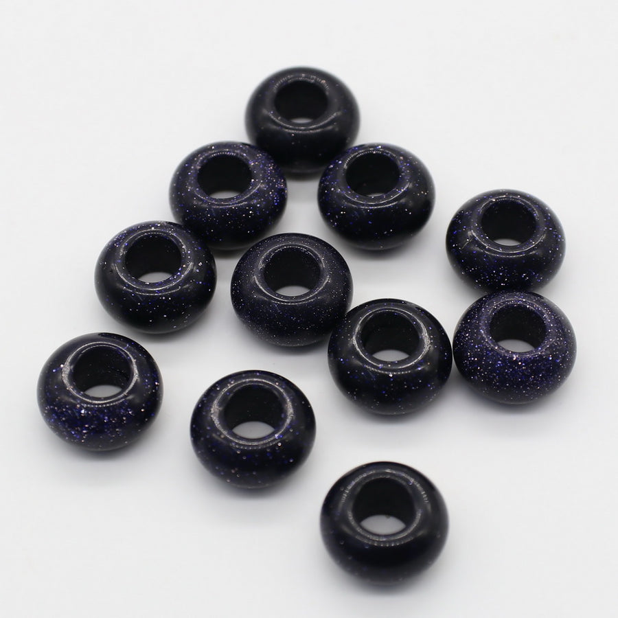 8x14 MM Roundel Stone Beads Big Hole in 6 MM Price For 10 PCS