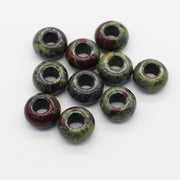 8x14 MM Roundel Stone Beads Big Hole in 6 MM Price For 10 PCS