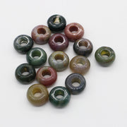 8x14 MM Roundel Stone Beads Big Hole in 6 MM Price For 10 PCS