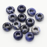 8x14 MM Roundel Stone Beads Big Hole in 6 MM Price For 10 PCS